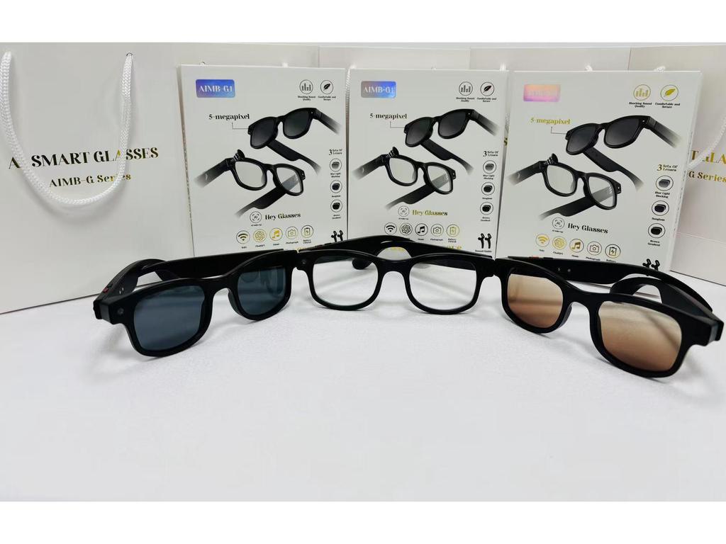 AIMB-G1 Smart Glasses: KI-Erkennung, Übersetzung, Stabilisierte HD-Kamera für Video & Fotos