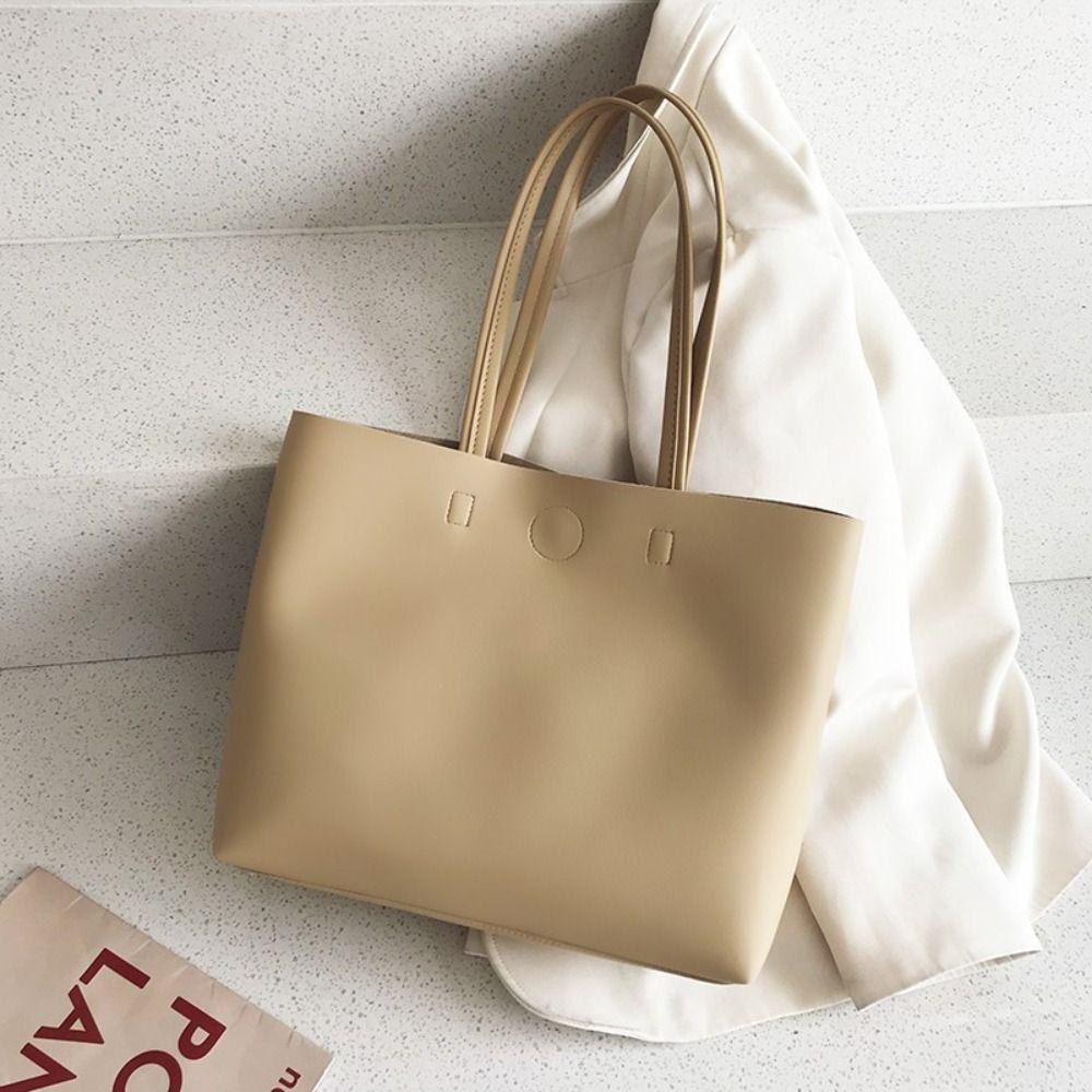 Minimalist Design Sweet Shoulder Bag Solid Color Luxury Handbag Underarm Tote Bag Shopping