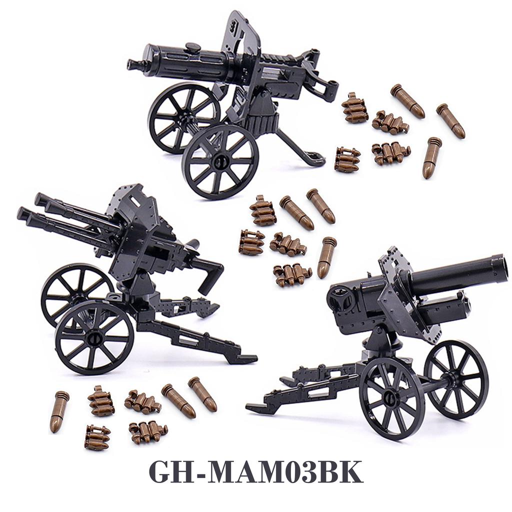WW2 88mm Flak Gun Cannon Rocket Artillery Military Army War Weapons Soldier MOC Playmobil Scale Model Building Block Children Kid Toy