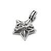 Vintage Cross Flower Inlaid With Black Zircon Necklace, Punk Style Personality Smeared Feathers Pentagram Titanium Steel Men'S Pendant