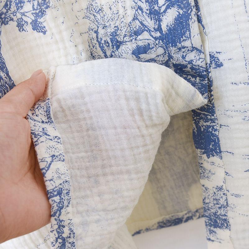 Spring Summer Fashion Vestidos Women Casual Cotton Print Sexy V-Neck Long Sleeve Loose Big Plus Size Long Beach Shirt Dress Loungewear Home Clothes