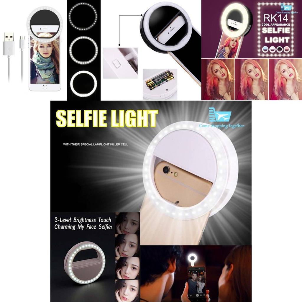 Phone Selfie Ring Light With Usb Rechargeable Power For Makeup And Video Recording