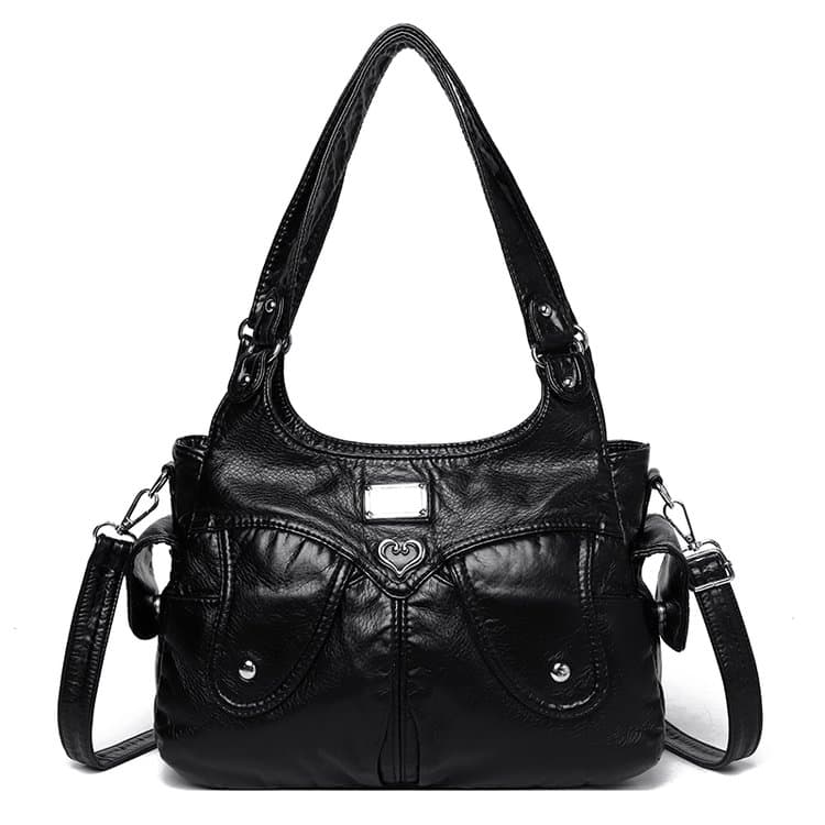 Large capacity shoulder crossbody handbag чёрный