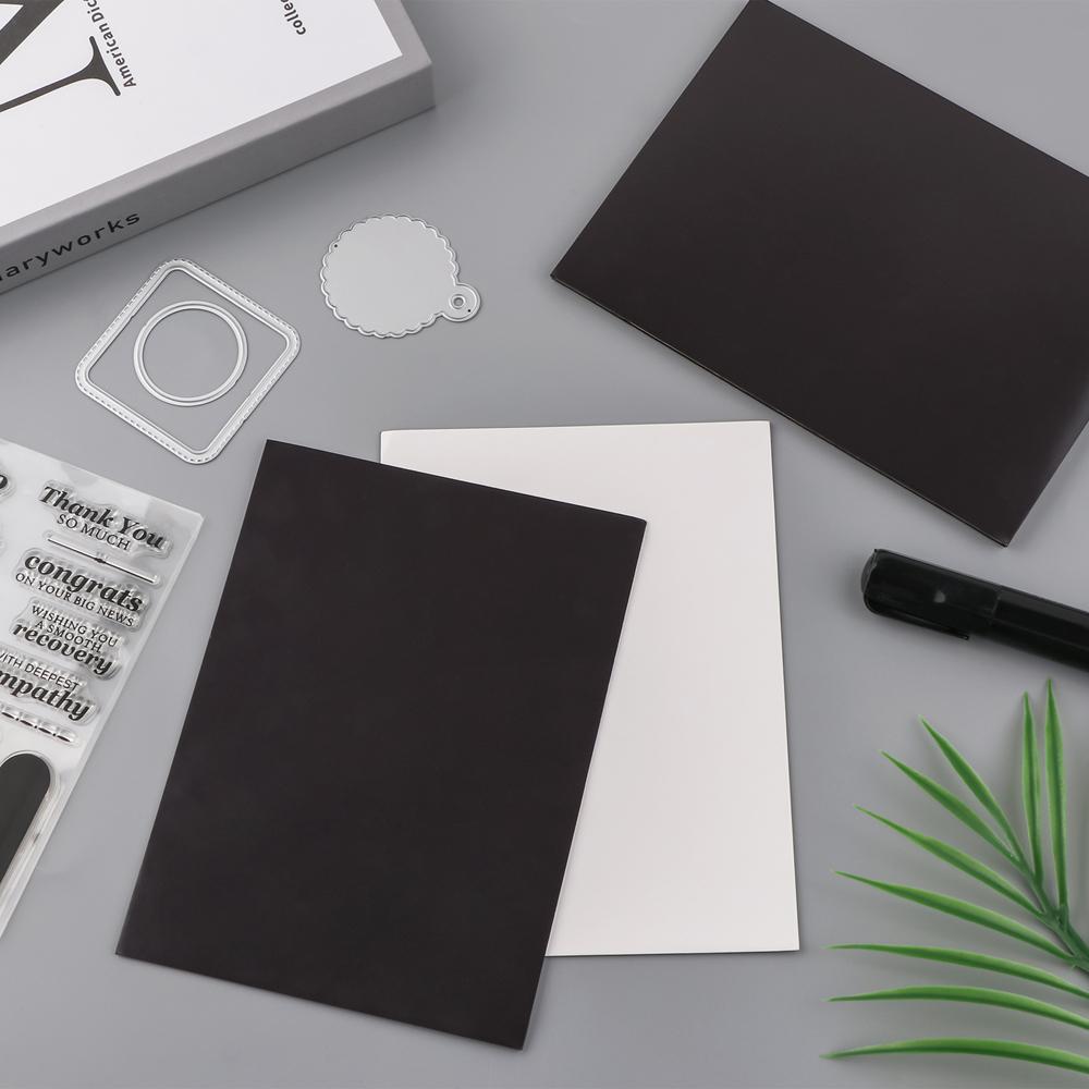 10pcs 12.6x17.4cm 0.9mm Rubber Magnetic Sheets, Die and Stamp Storage Magnetic Panels Magnetic Storage Cards for Card Making