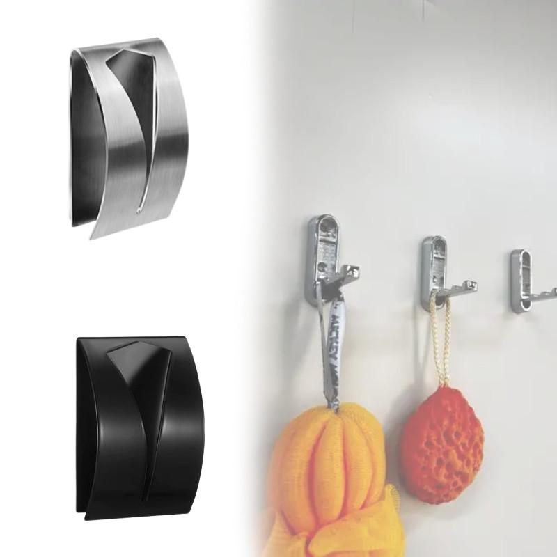 Stainless Durable Steel Door Hook Adhesive Design Towel Accessory Organization