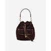 ESquire Collection ESquire Women S Nylon Monet Bucket Bag Brown