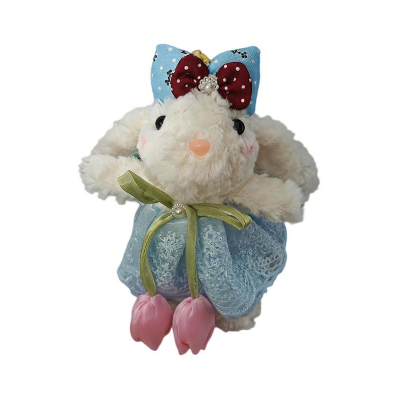 Cute Bunny Plush Keychain With Tulip Skirt For Car Keys Or Gifts