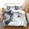 Lussuosi Set Copripiumino 3D Marmo Nero Semplicità Doratura Biancheria da Letto Donna Ragazza Singolo Matrimoniale Twin Queen King Size