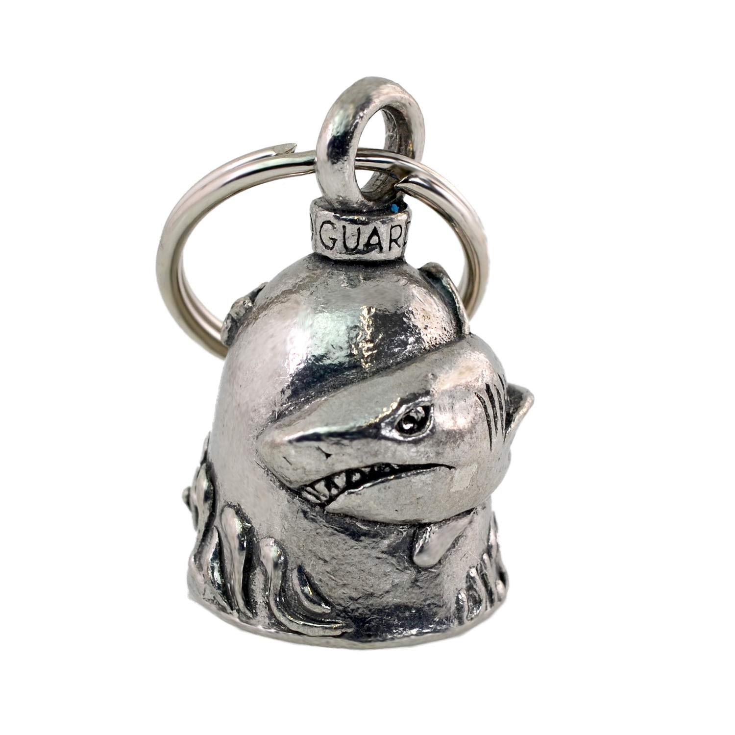 

Guardian Bell USA SHARK Shark Amulet Biker Key Chain Traffic Safety Amulet Bell AMGB-179, Pewter