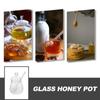 250 Ml Syrup Jar Pudding Jars Honey with Lid Spoons for Tea Small Bottle Bee Pot Dipper Dispenser