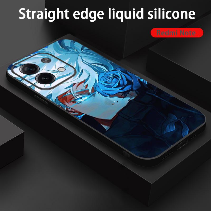 Satoru Gojo Hot Anime Man Poster Phone Case For Redmi Note 14 13 12 11 Pro Plus S 5G 14C A3 Soft Black Phone Cover