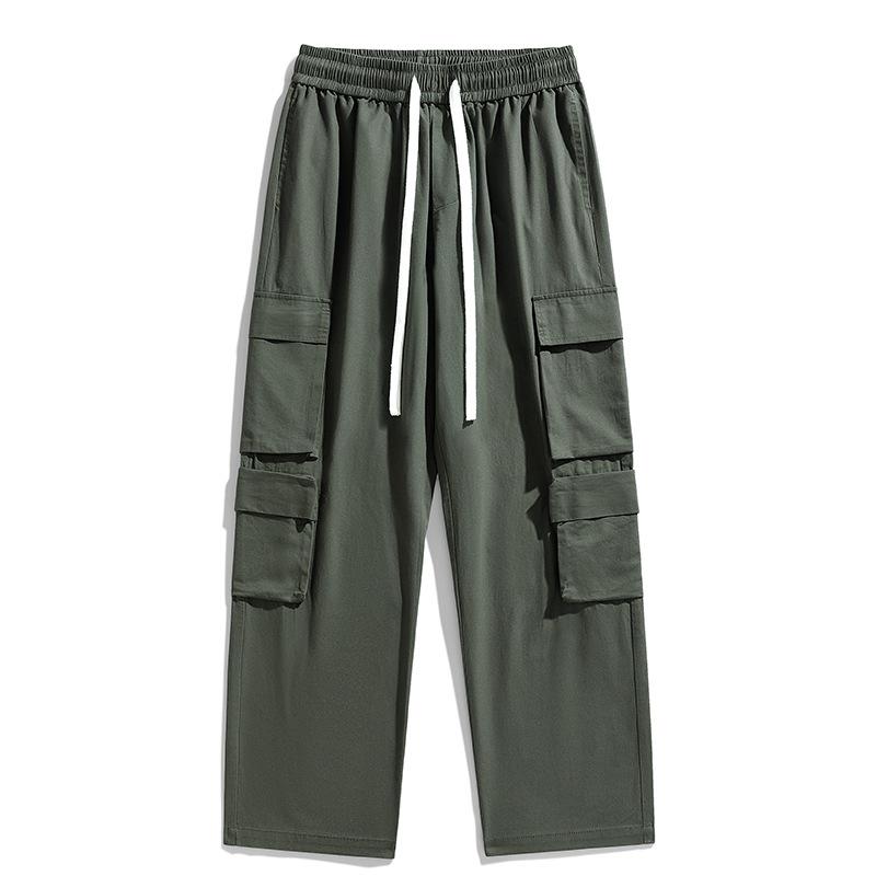 

Мужская готовая одежда, стираные рабочие брюки, летние новинки, тонкий стиль, уличные свободные повседневные брюки с несколькими карманами для мужчин XXXXL армия зеленый