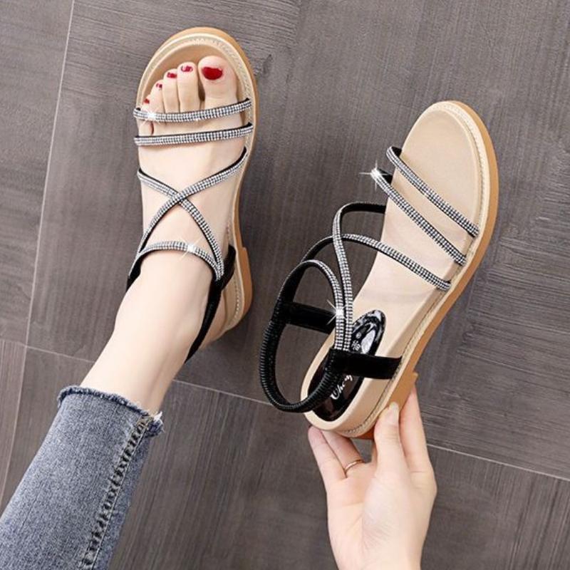 Fashion Outdoor Open Toe Sandals for Women Designer 2025 Trend Footwear Summer Offers Chic and Elegant Comfortable Vip Daily Woman Shoes