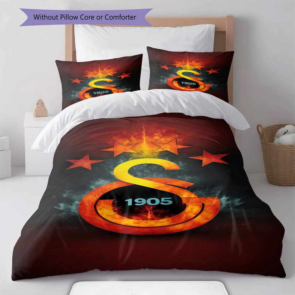 Galatasaray Passion Bedding Quilt Set Quilt Cover Pillowcase Home Decoration Birthday Gift (1 * duvet cover + 2 * pillowcase, without core)