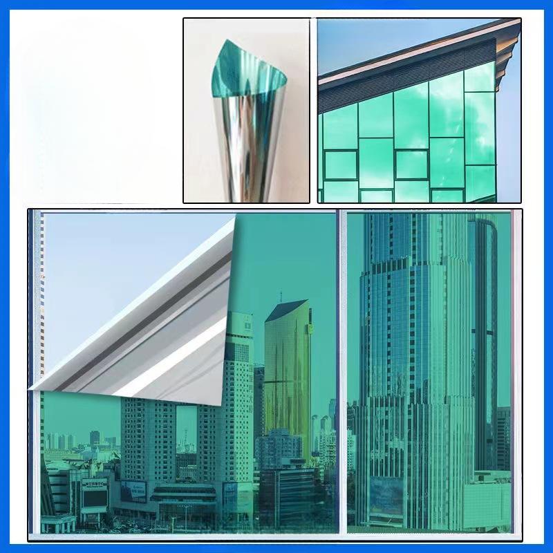 

Светоотражающая односторонняя зеркальная оконная пленка - 50см X 2м, Легкое самоклеящееся нанесение 50cm*1m зелёный