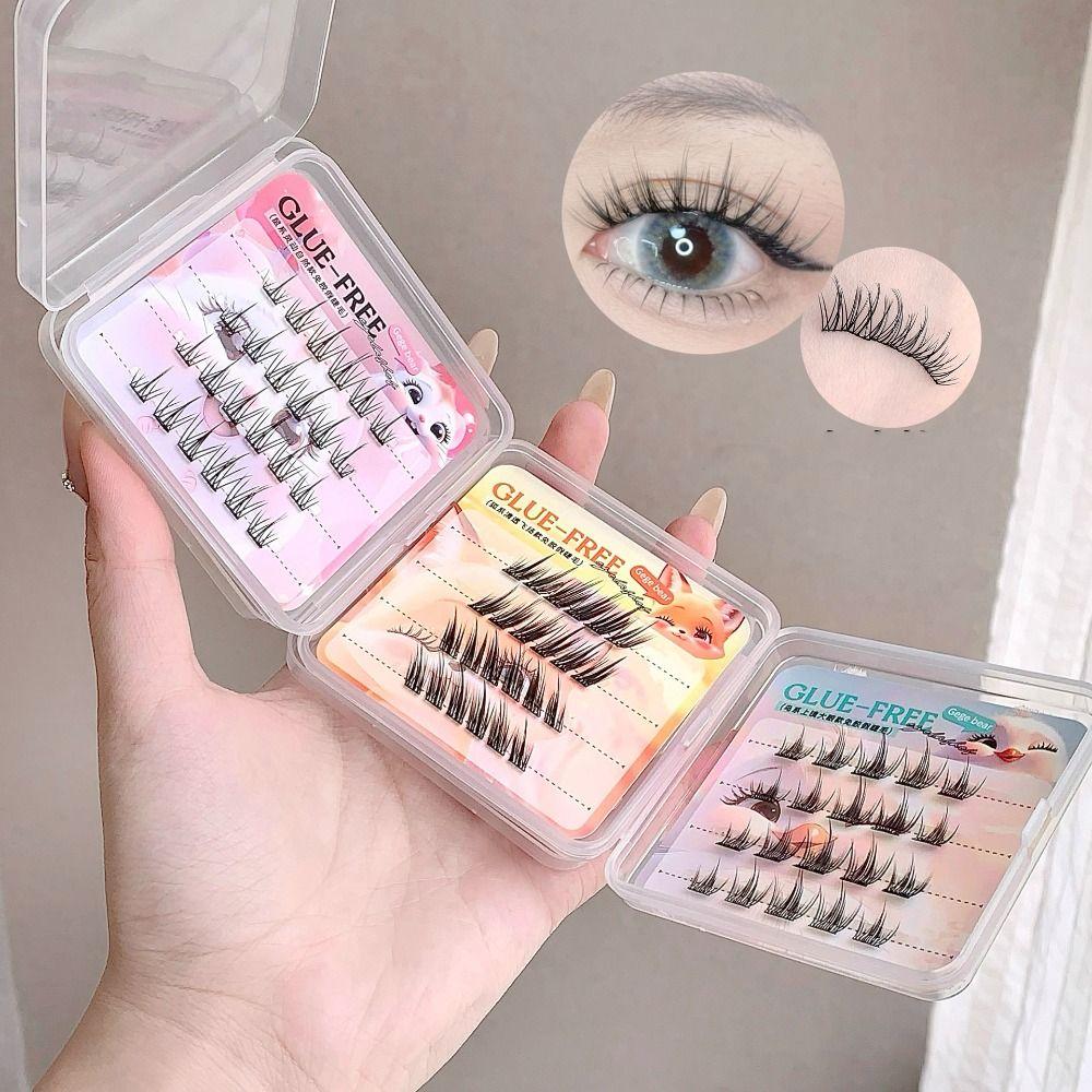 

Makeup Adhesive False Eyelashes Dense Glue Free Fake Lashes Women/Girls Mouse