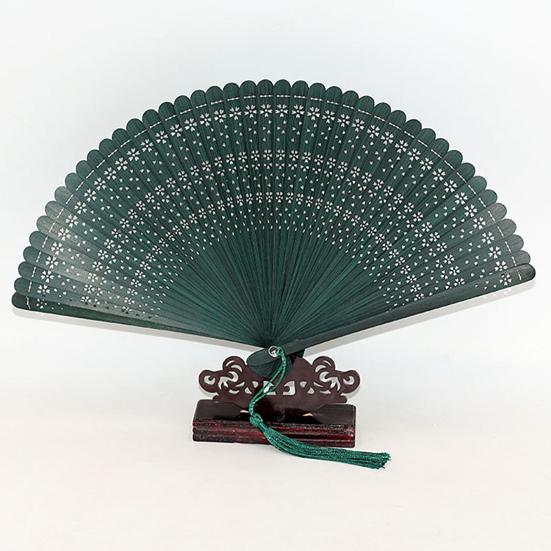 Yousheng Vintage Folding Fan Handmade Bamboo Dance Fan Chinese Style Hollow-out Hand Fan for Dance Performance Summer Daily Outing