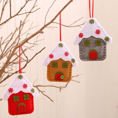 Christmas Pendants House Church Pendants Christmas Decorations Christmas Tree Pendants Small Gifts