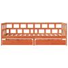 Daybed with Drawers Wax Brown 80 x 200 cm Solid Pine Wood