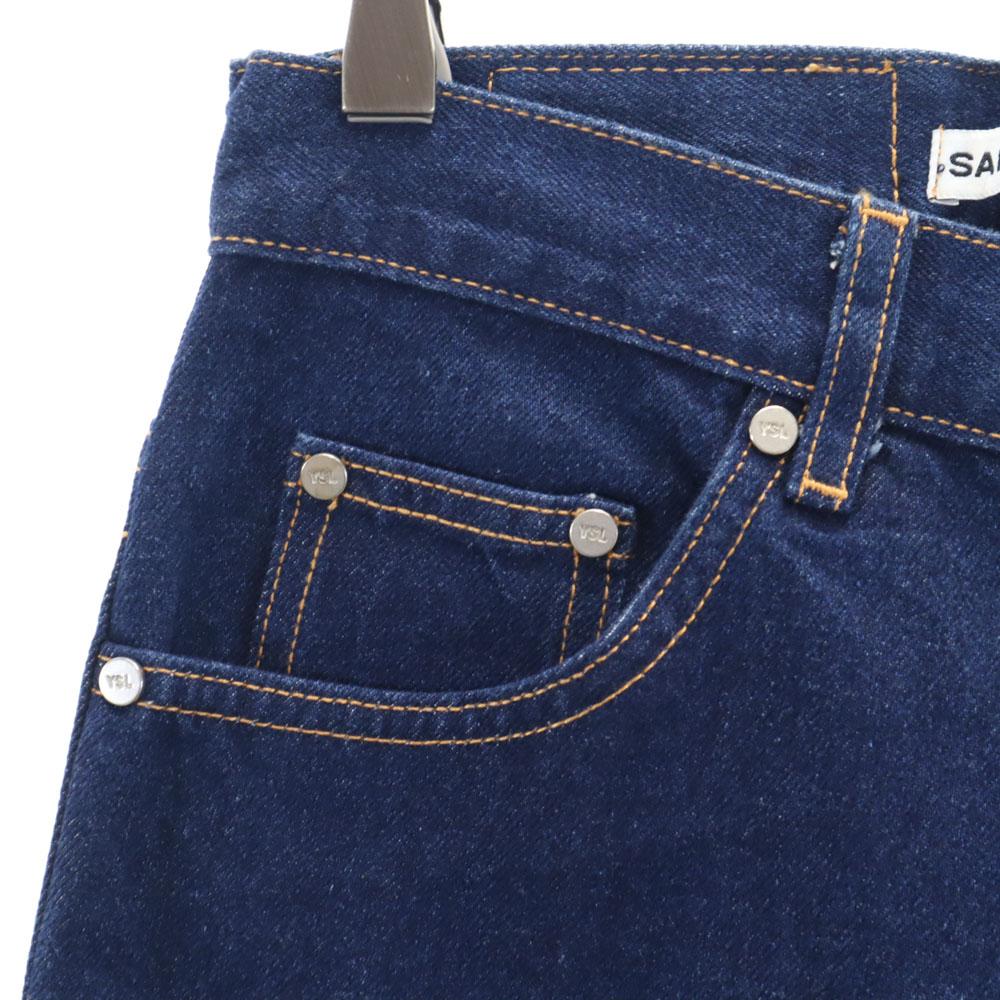 Unused SAINT LAURENT Straight Denim Pants W29 Indigo JEANS Button Fly Men's Used