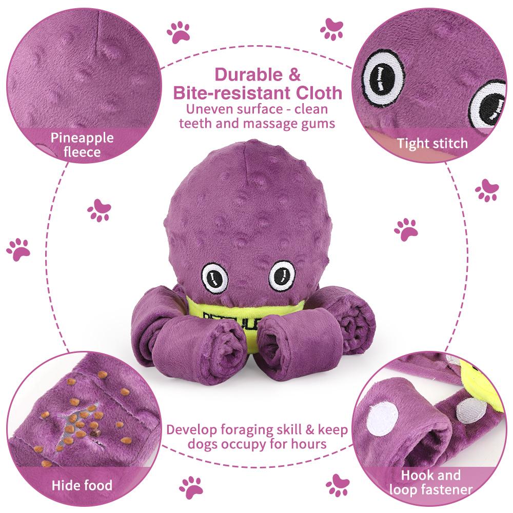 Christmas gift dog educational toys, octopus leaky food toys, games interactive puppy toys chew toys slow food games