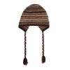 Maillard Retro Strickmütze Damen Herbst Winter Warme Slouchy Mütze Großer Kopfumfang Kordel Ohrenklappenmütze