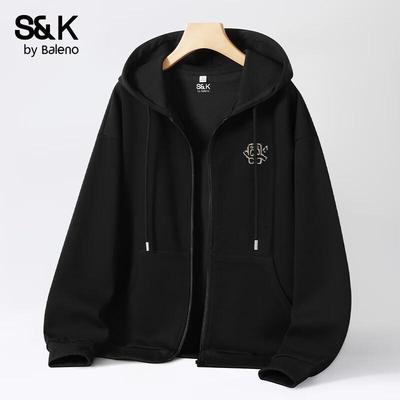 Baleno Men's S&K Series Hooded Cardigan Knit Sweatshirt