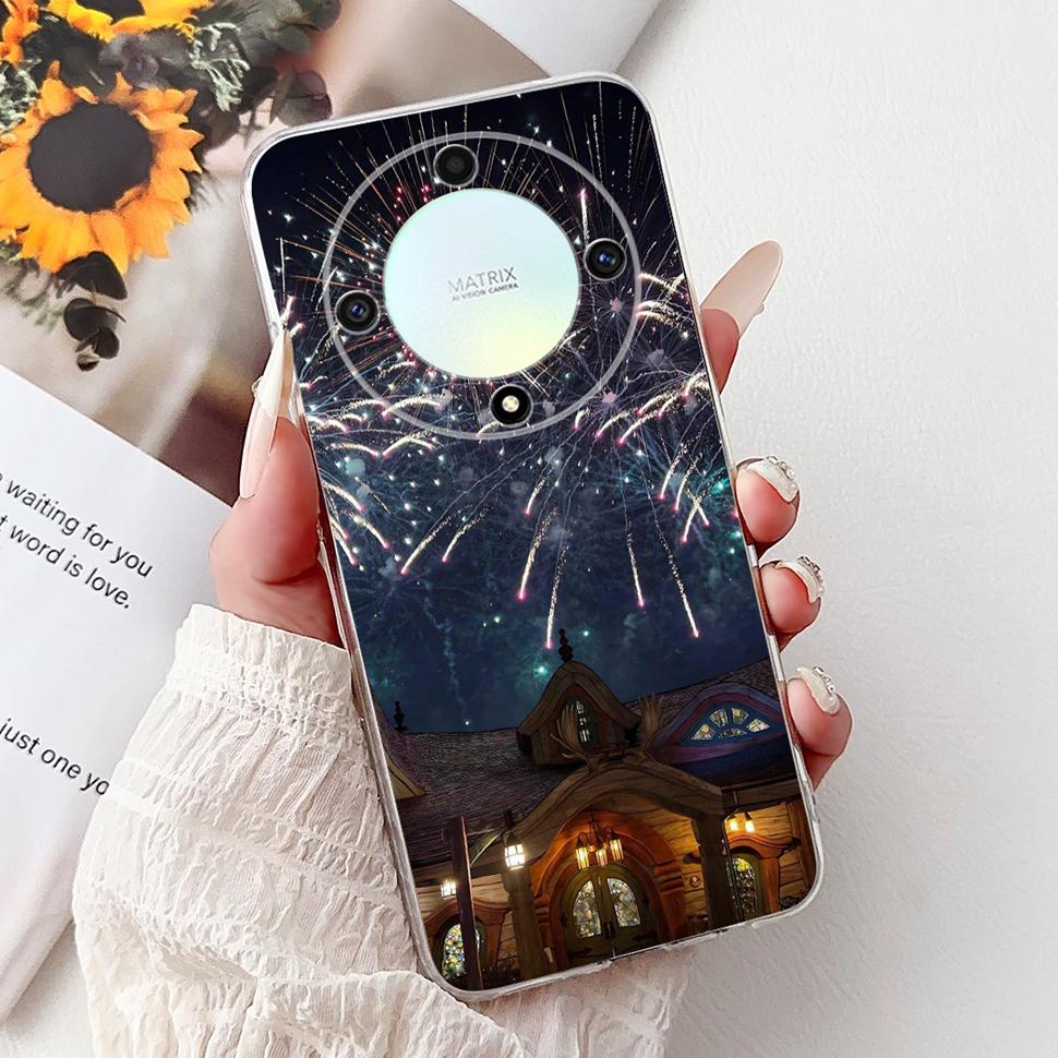 For Honor X9b 5G Case Flowers Butterfly Painted Cover Soft Silicone Casing For Honor X9 X9 b HonorX9b 5G Phone Case