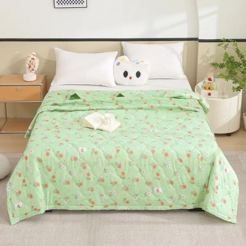 Printing summer washable summer cool quilt washed cotton summer thin quilt single double household 150x200cm 1pcs