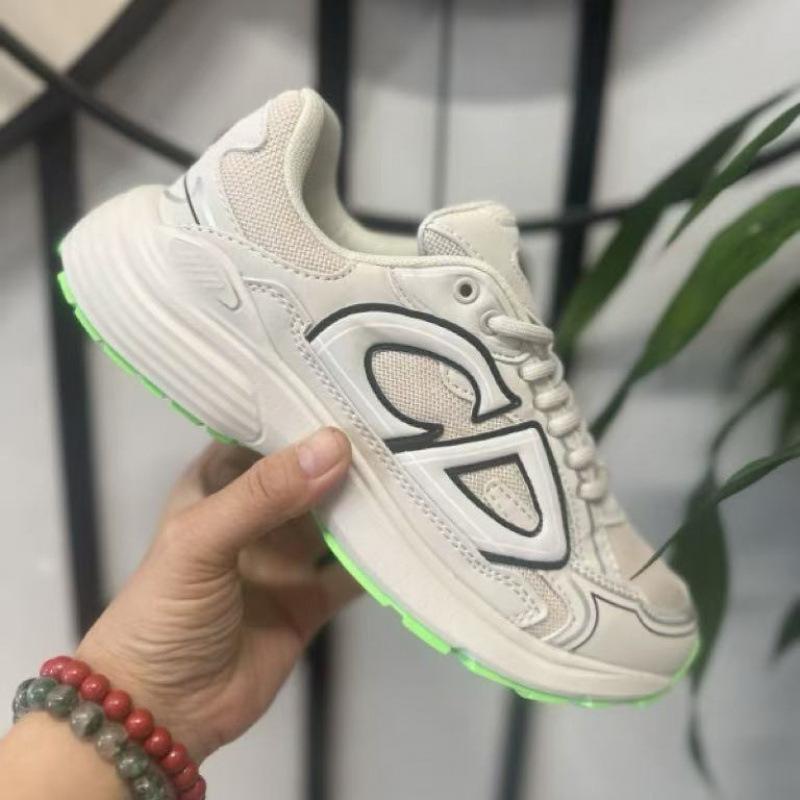 New versatile fashion casual men's and women's trend breathable sports shoes dad letter b30 heightening shoes