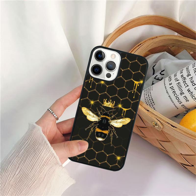 Bees Phone Case For iPhone 17 Air 16 15 14 11 12 13 Pro  MAX Plus Coque Cover Shell