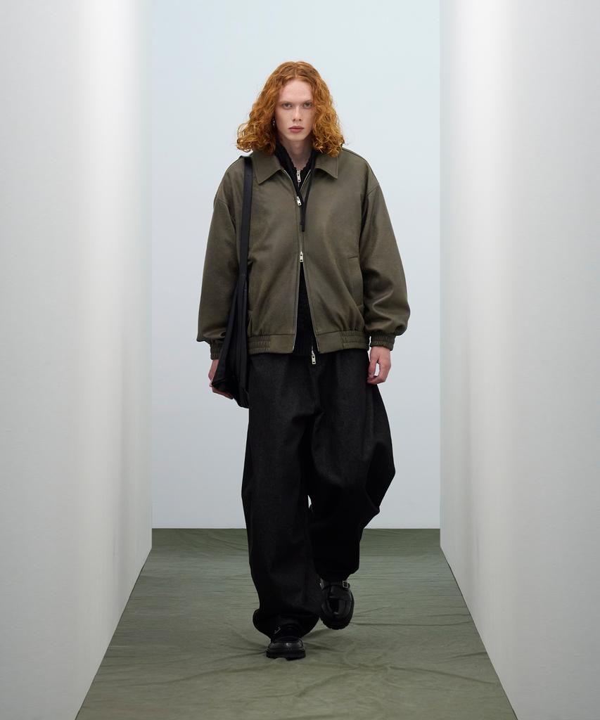 Standarderror 87-Stan009 [Renewal] Standard Blouson Suede Jacket Crack Khaki (C Type)