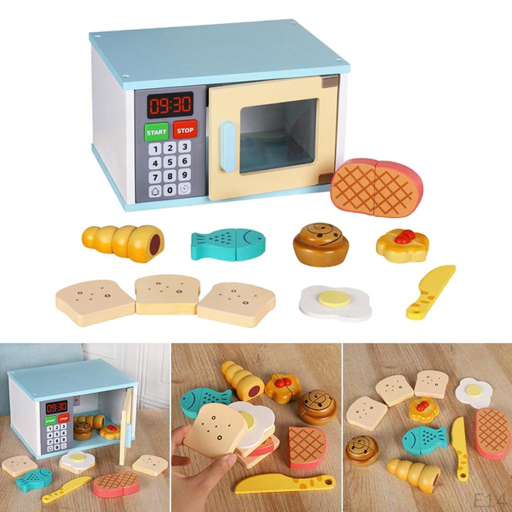 Pretend Play Miniature Wooden Kitchen Utensils Little Chef Educational Gifts for Baby