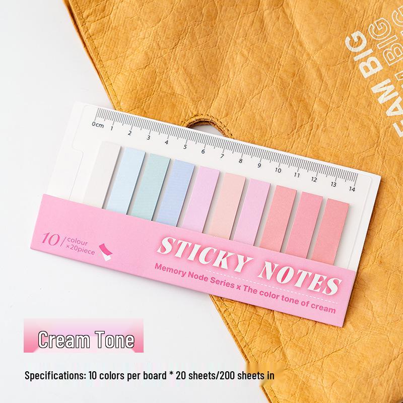 Gradient Long Strip Index Tabs: Highlighting & Classification Labels, Tearable & Smooth Sticky Notes