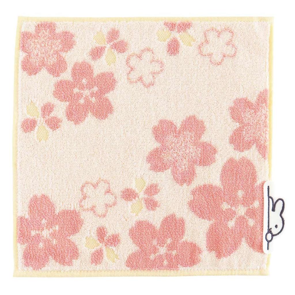 Miffy Towel SAKURA Series Hand 25cm Hide-and-Seek Handkerchief, (White), Women's Towel, Approx. [miffy] 000195-0015-03