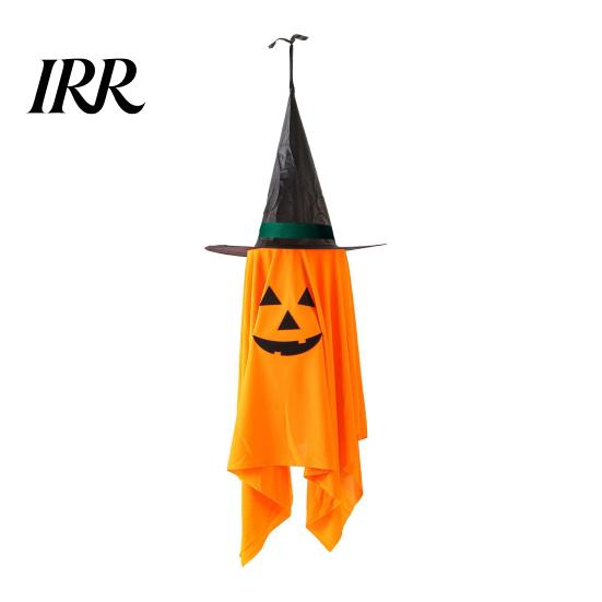 Halloween Night Home Ornaments Cute Hanging Decor, Pumpkin Ghost Pendant with Durable Fabric Decor Wizard Hat, Spooky Witch Ornament for Party