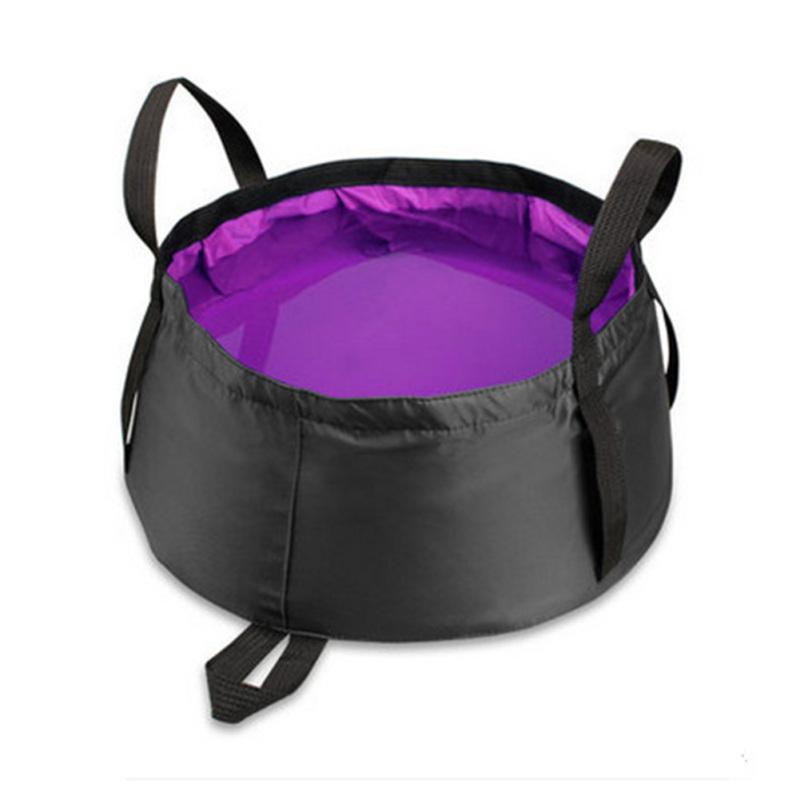 Outdoor Folding Basin With Sturdy Handle 8.5l Ultra-light Portable Survival Water Bag For Camping