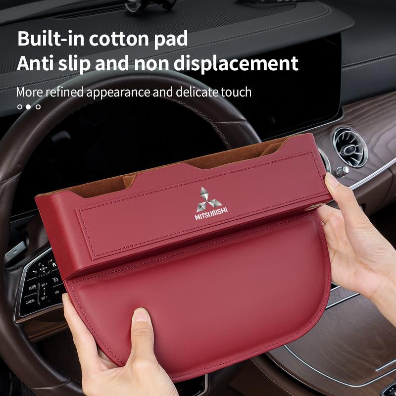 Car Seat Gap Organizer Seat Crevice Slot Storage Box For Mitsubishi Outlander Pajero Lancer Evolution X Ralliart Asx L200 Triton HZ8