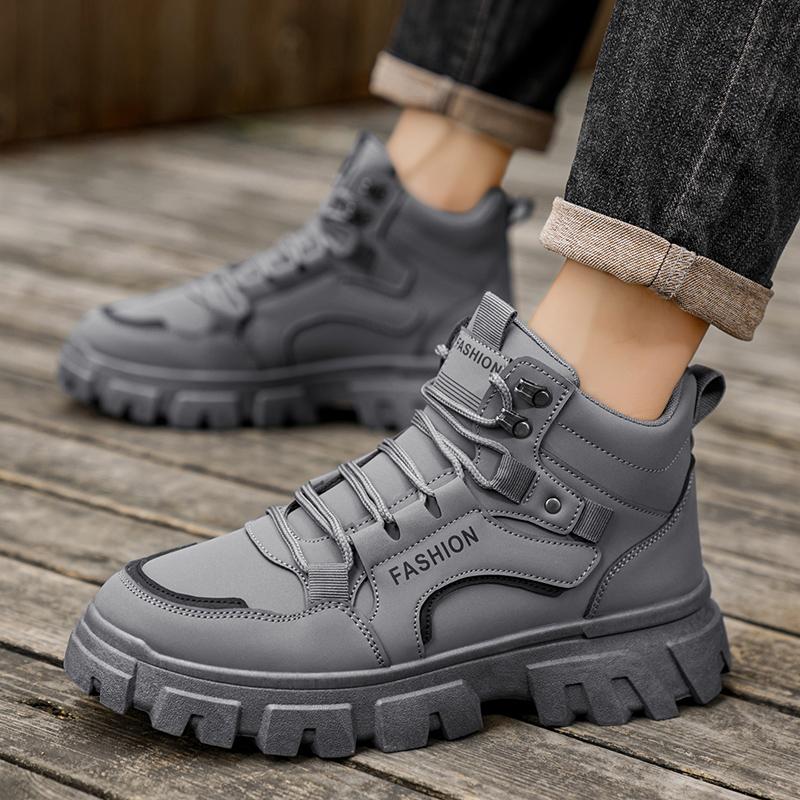 New Men's Casual Sports Shoes, Large-sized Thick-soled Lightweight Men's Running Shoes Outdoor Hiking Punk Men's Loafers Trainer