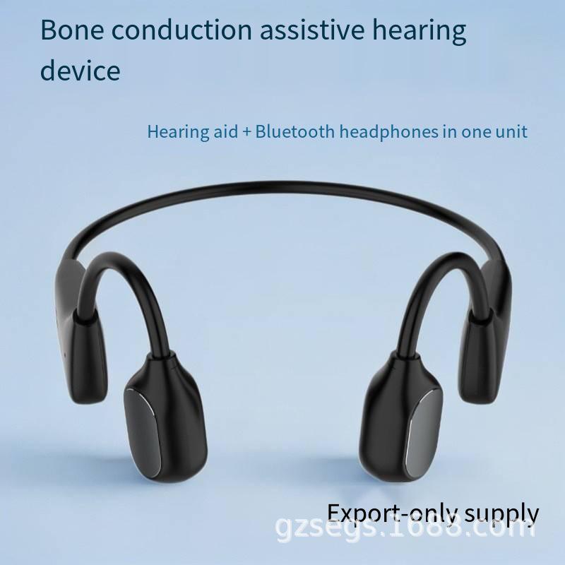 Senior Bluetooth Bone Conduction Earphones: Hearing Aid & Amplifier, Ultra-Long Battery Life, High Sound Quality.
