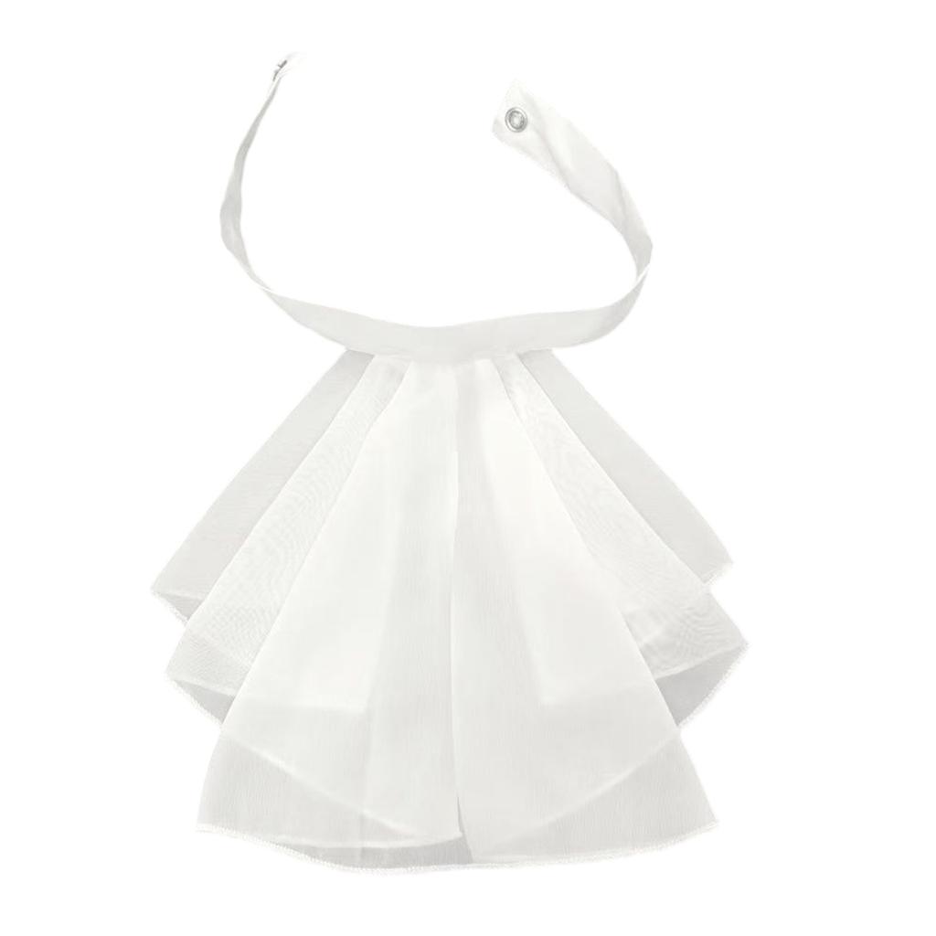 Elegant Chiffon Faux Collar Detachable Multilayer Ruff Collar Neckwear For Wedding Stage Performances Costume Parties