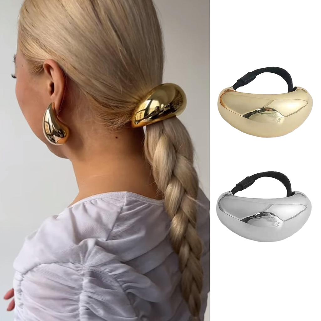 Irregular Geometric Hair Tie Elastic Hairs Scrunchie Ornament Decorated Ponytail Holder Accessory for Women Girls