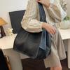 Retro Handmade Big Beach Tote Bag High Capacity Shoulder Solid Color Multifunction Handbags for Ladies