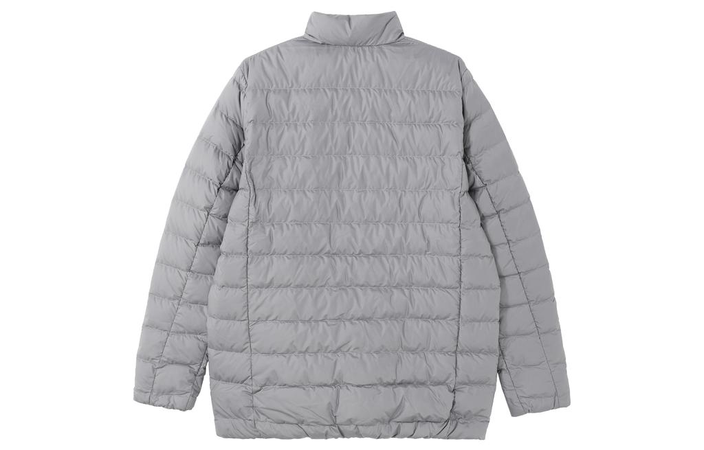 adidas Down Jackets Men's Gray Stand Collar Moderate Down Jacket HZ6069