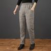 Women's Casual Cotton Trousers For Winter Warmth And Thin Down Straight Pockets