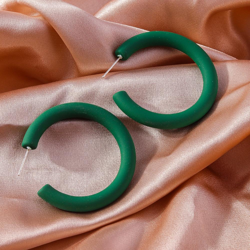 Orecchini a Cerchio Rotondi Carini Color Caramella 3,8 cm per Donne Ragazze Semplici Orecchini Geometrici Gioielli per Feste Vacanze Regali