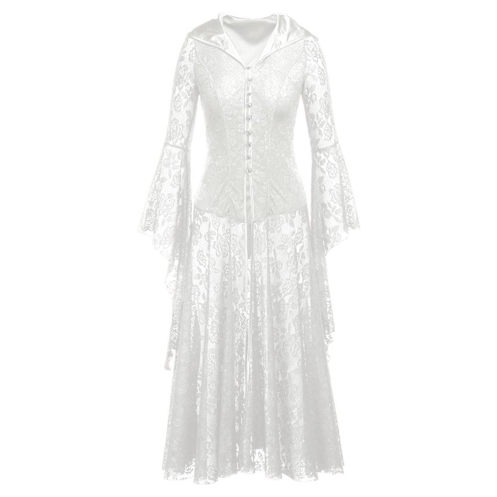 Abito da donna COS transfrontaliero con cinturino medievale di media lunghezza Lolita Lolita abito goth retrò scuro