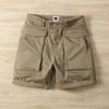 Pantaloncini Cargo Casual Estivi da Uomo Pantaloncini Corti Tattici Monocolore Multi-Tasca Larghi da Uomo per Caccia Pesca all'Aperto