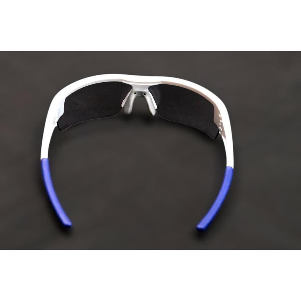 Used SWANS Sports Sunglasses White/blue with Case