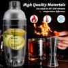500ml//1000ml Cocktail Shaker Martini Hand Shaker Cup With Scales Milk Tea Wine Drink Shaker Home Bar Bartender Tool Barware Set